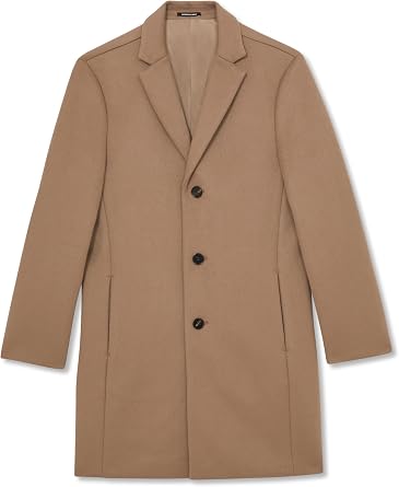 REISS Mens GABLE LS SB Wool Blend Overcoat