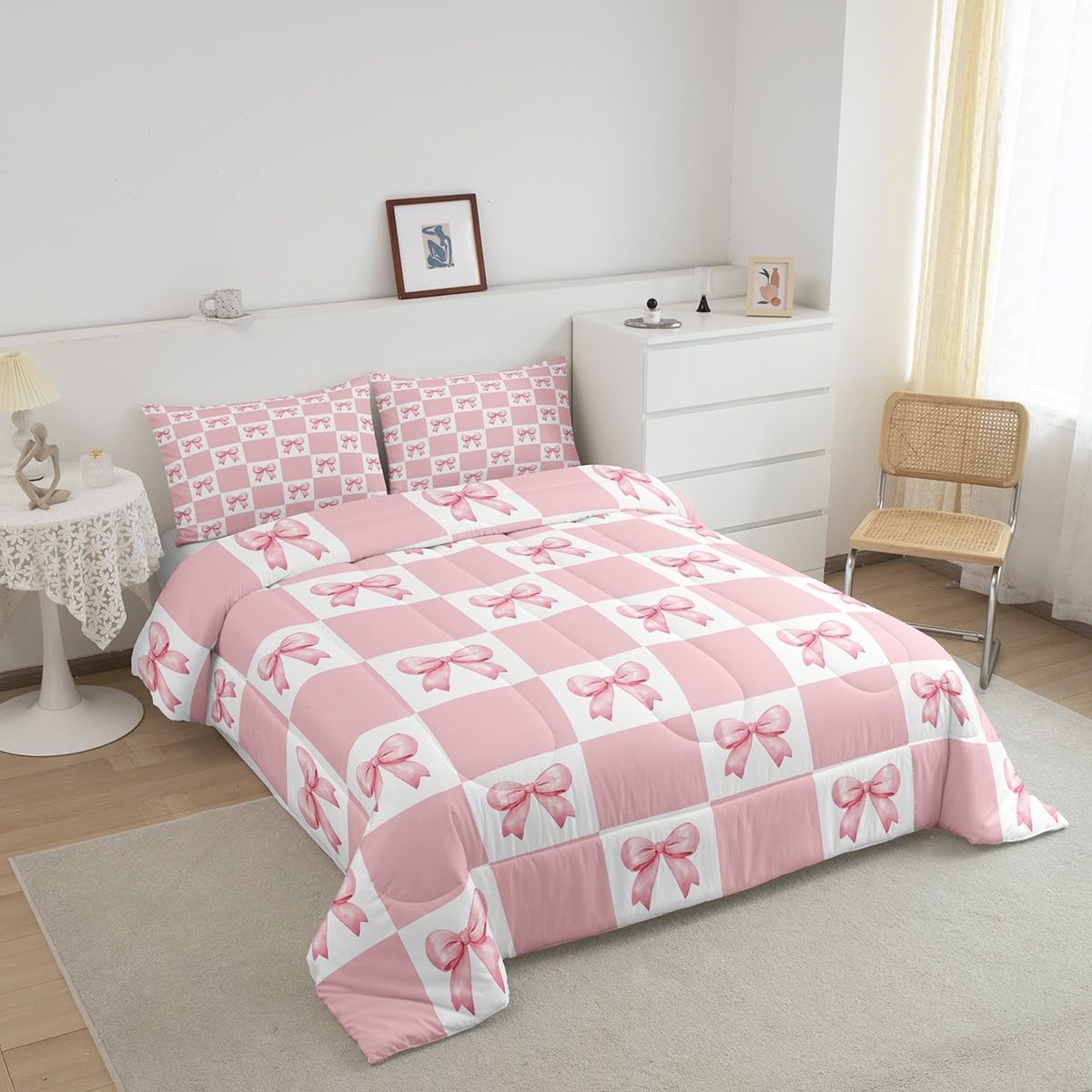 pink house ピンクハウス　COMFORTER CASE 掛け布団ケース Amazon.com: Manfei Princess Bowknots Comforter Set Twin Size