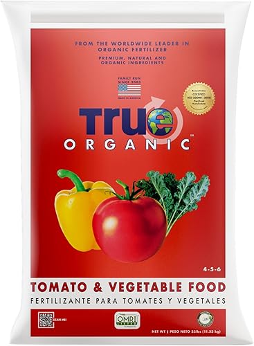 Miniatura 25 de True Organic Alimento para Tomate y Vegetales – Fertilizante orgánico para cosechas superiores con 6% de calcio – Bolsa de 8 libras cubre 140 pies