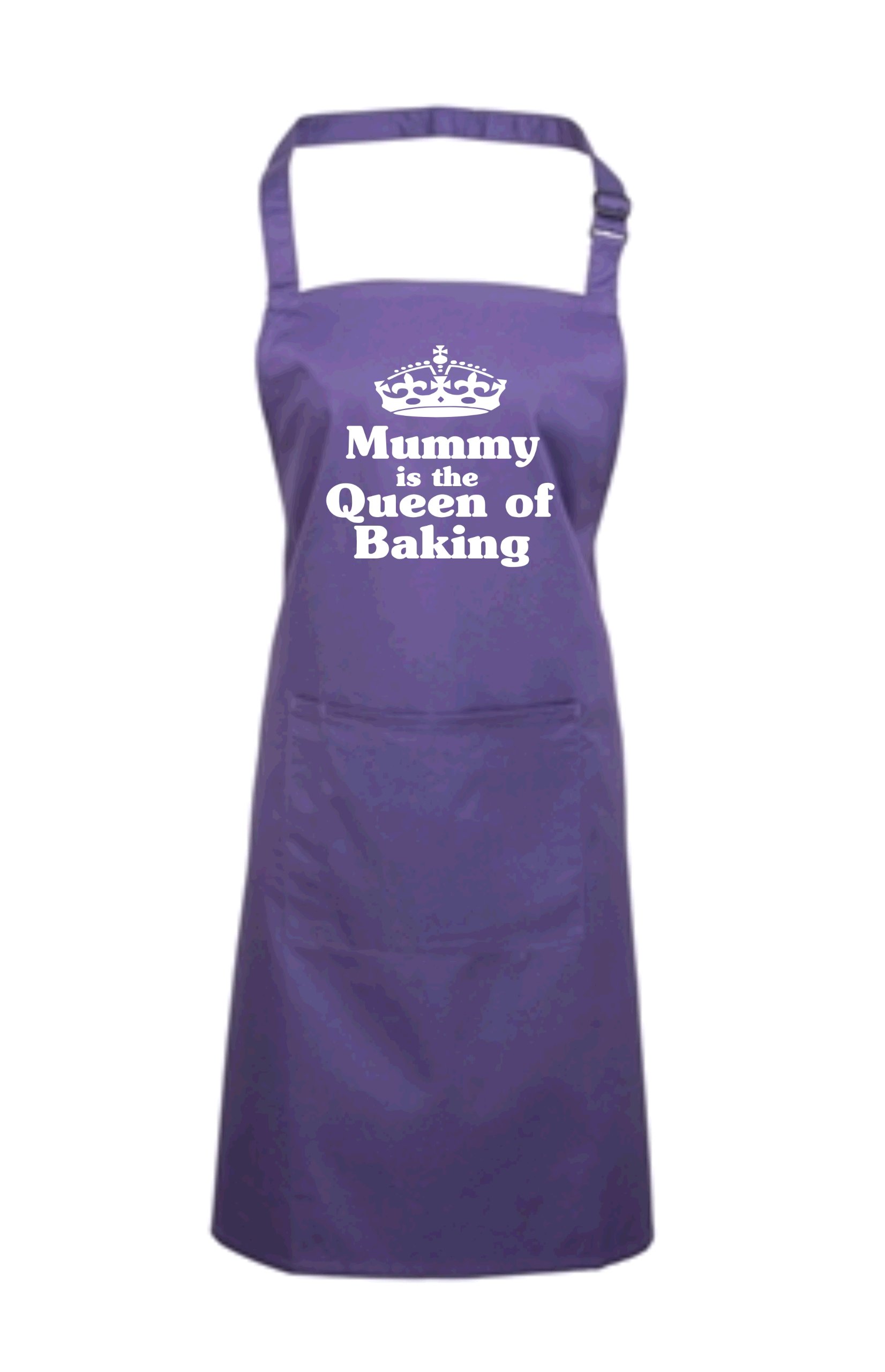 Tablier cuisson violet Mummy avec impression blanche à paillettes hautement protectrice - 3
