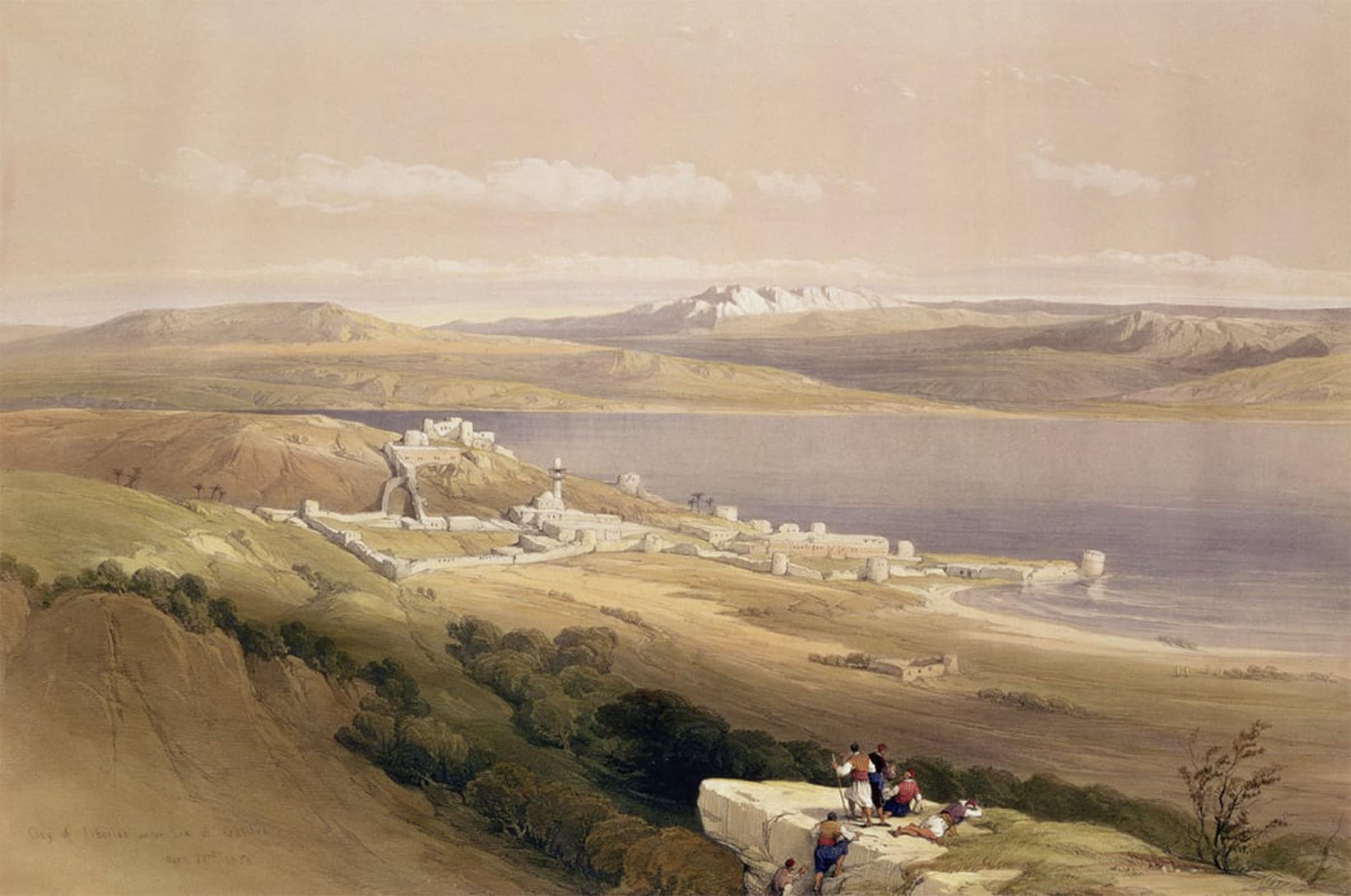 Impression Prints Toile Tibériade David Roberts décoration murale 60x90 - 5