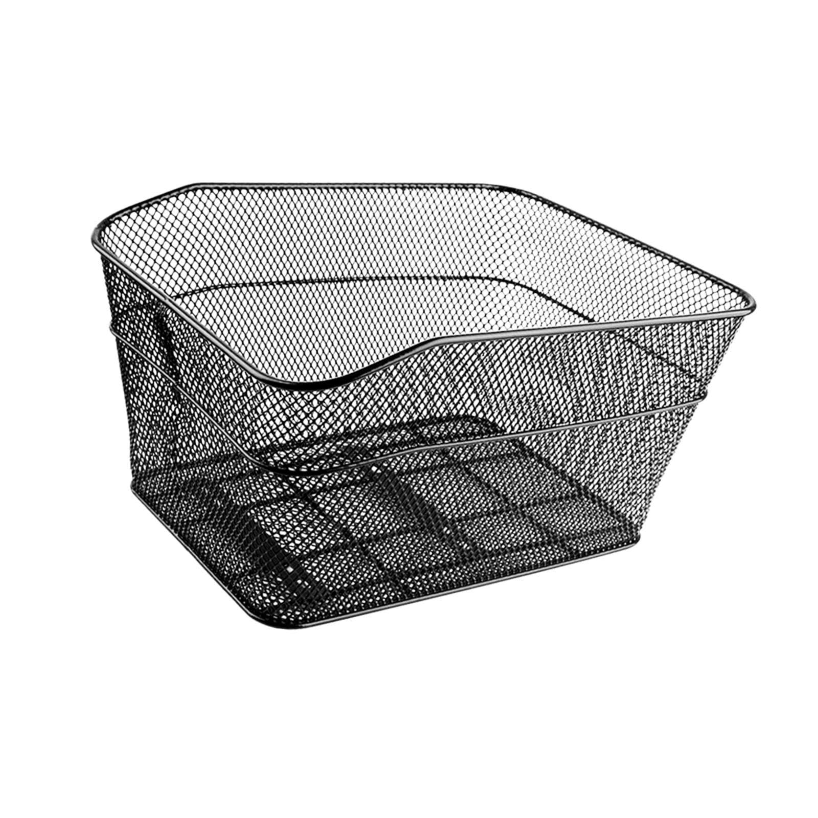 Koszyk rowerowy z przodu/tyłu Koszyk rowerowy tylny metalowy o dużej pojemności 15,35 x 12,01 x 7,68 cala dla zwierząt domowych pasuje do wszystkich ram rowerowych