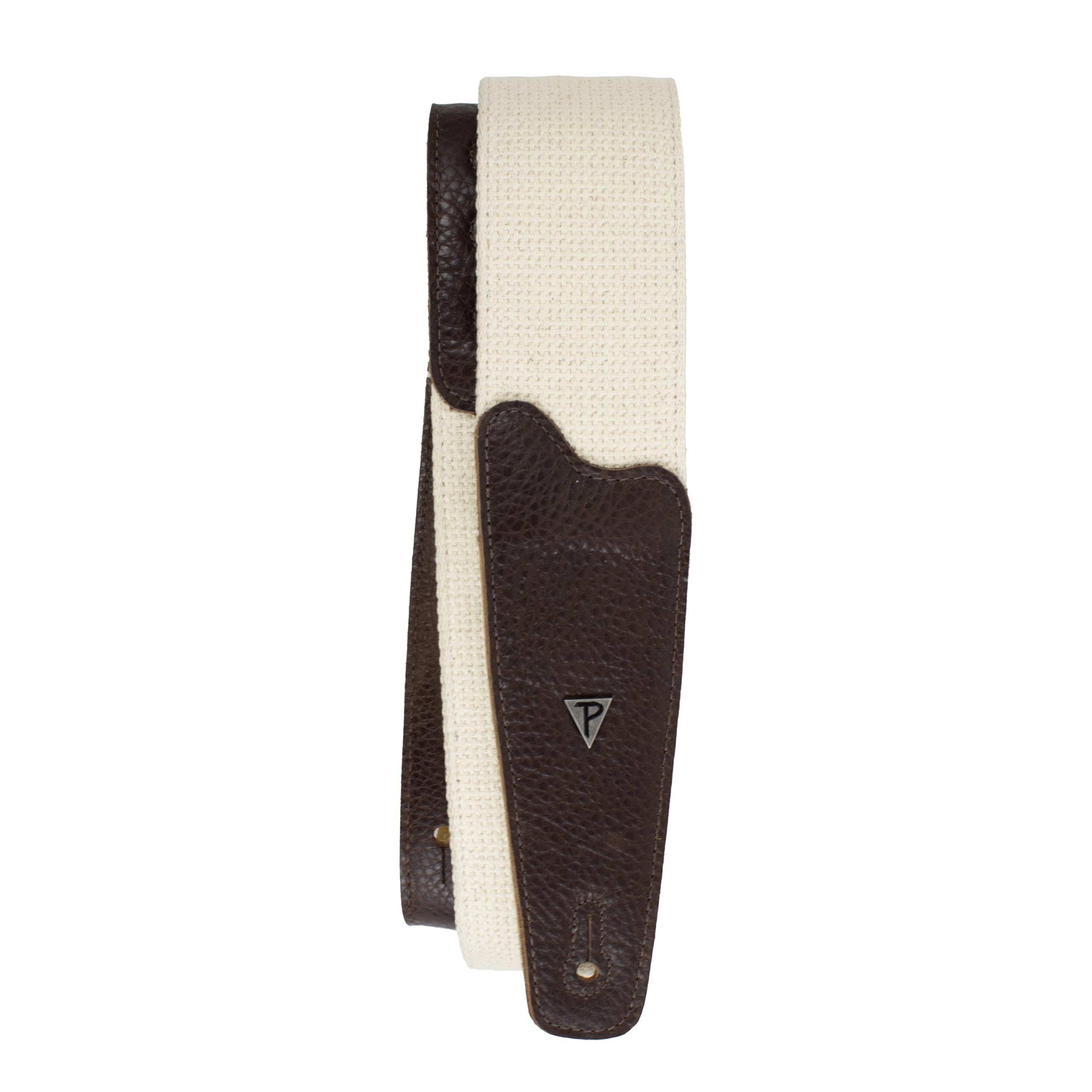 Perri's Leathers Ltd., Doubled Cotton Webbing with Suede/Leather Ends Guitar Strap, Adjustable Length, for Electric Acoustic
