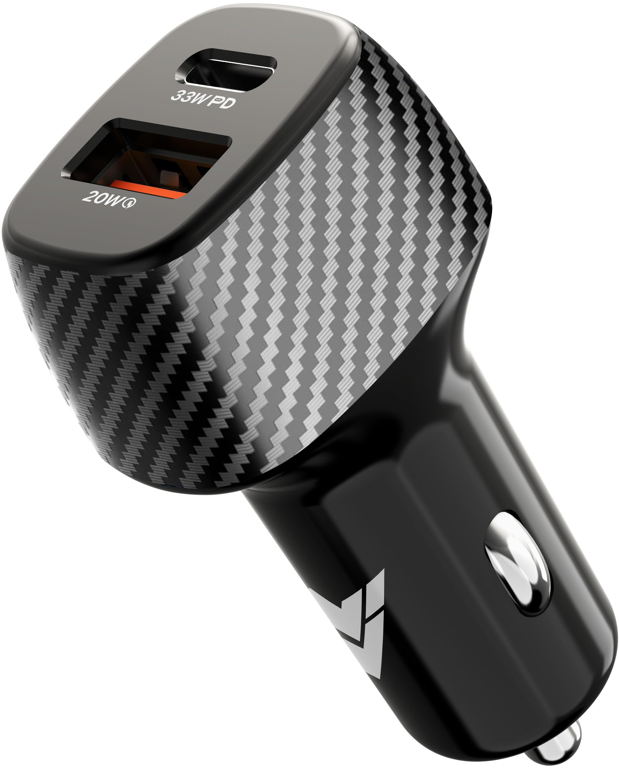 DR VAKU® TROSVOLT 53W Car Charger Fast Charging Dual Port Type C PD QC PPS 3.0 USB Car Mobile Laptop Adapter for iPhone 16/15/14/13 etc., Samsung All Series, Tablets, & Android Smartphones- Black