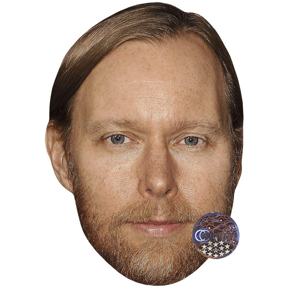Celebrity Cutouts Lifelike Nate Mendel (Beard) Celebrity Mask, Flat Card Face, Fancy Dress Mask
