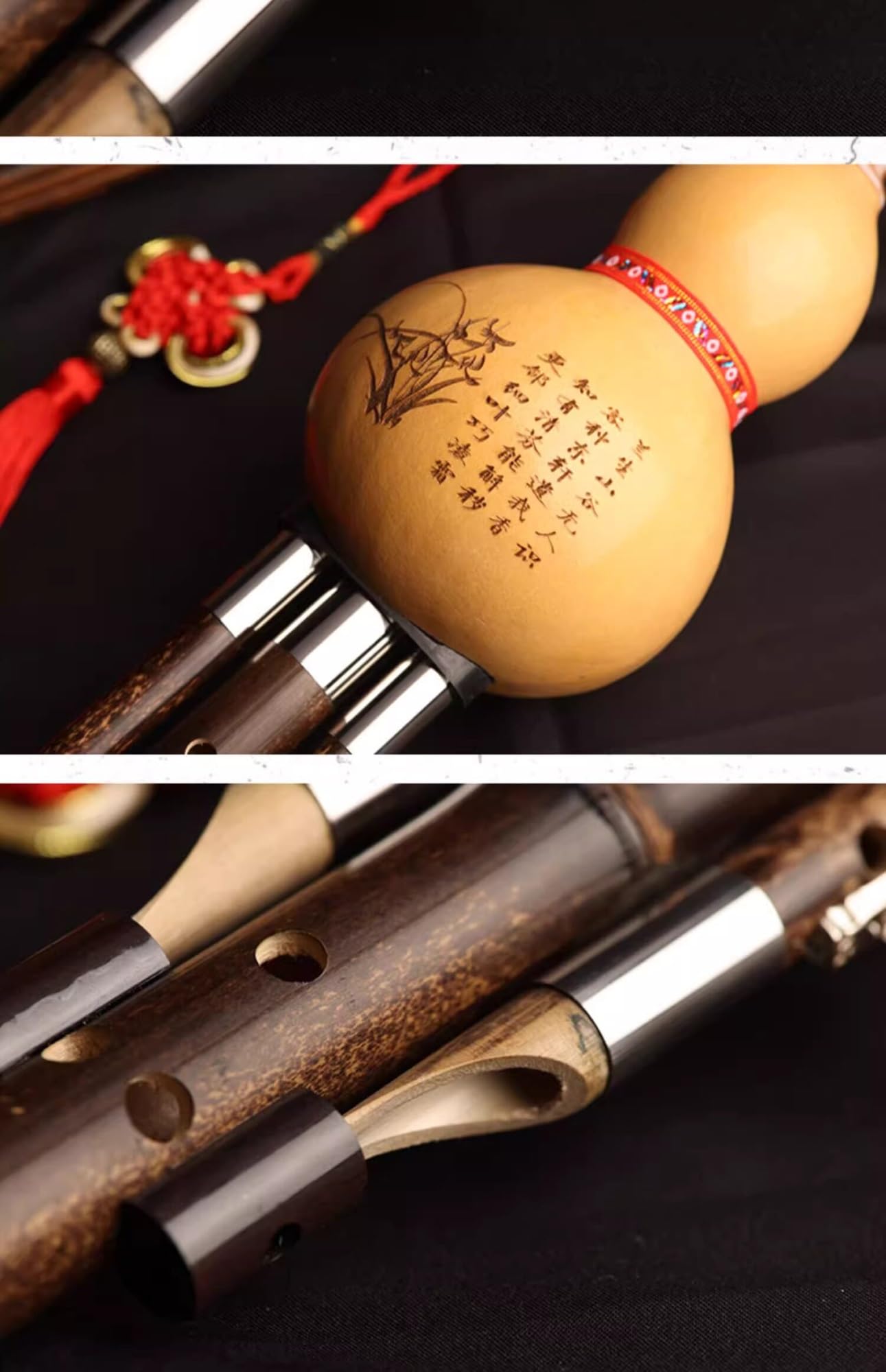 Flauta De Calabaza Natural 7 Agujeros Instrumento Para Principiantes Rendimiento Profesional Para Adultos En Do Mayor Conjunto Hulusi