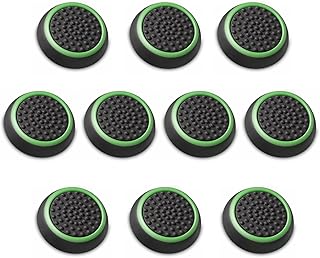 【10個】AQUALOACH ゲーム用シリコングリップキャップ – 滑り止め＆操作性向上 PS5 / PS4 / PS3 / Xbox 360 / Nintendo Wii U 対応 (グリーン)