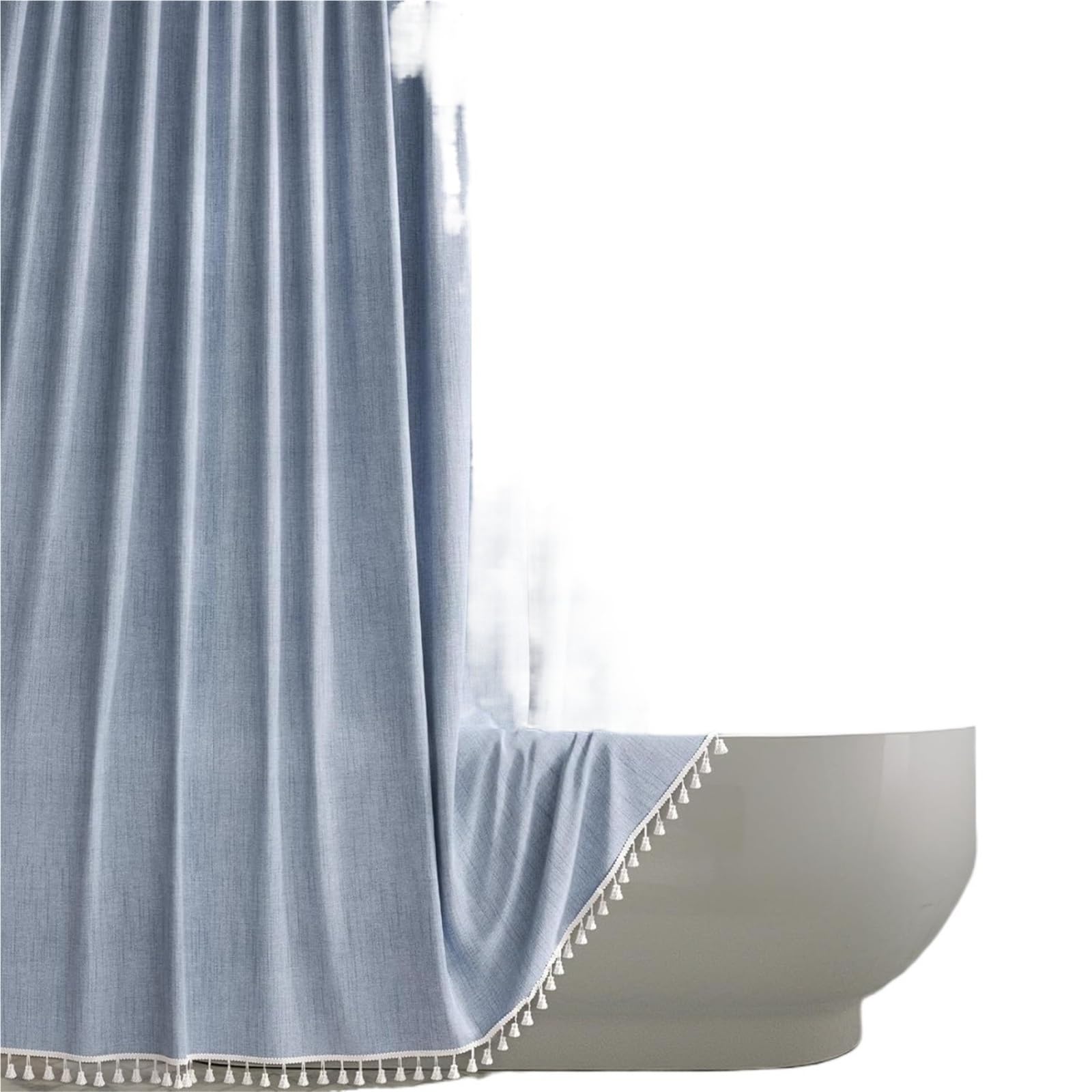 MZSKLW Shower Curtain Linen Shower Curtain, Hotel Bathroom, Household, Water-resistant Thickened