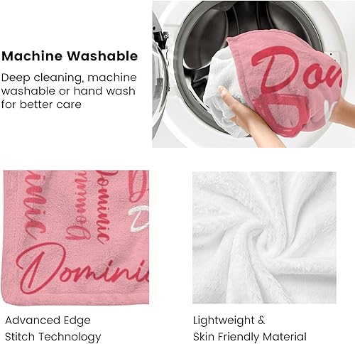 Miniatura 6 de Dr.TOUGH Manta personalizada con nombre para adultos y niños, mantas personalizadas de franela y mantas personalizadas