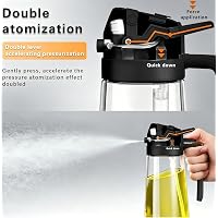 Verdaxis 2 in 1 Olive Oil Spray Bottle (16-Oz, Black)