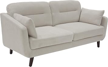 Serta Sierra Living Room Sofas Modern Design, Microfiber Upholstered Couch Ideal for Smaller Spaces 73 Sofa Ivory