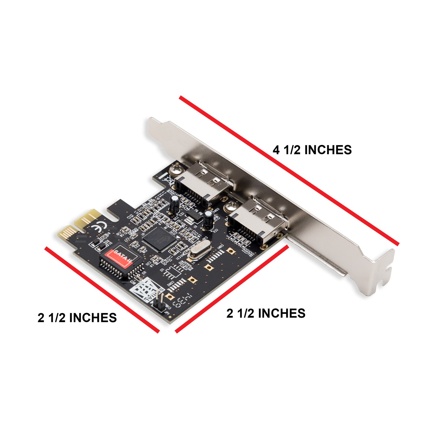 Syba 2 Port eSATA II PCIe Card - Add External Storage -3