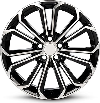 For 2014-2016 Toyota Corolla 17 Inch Black Machine Face (Diamond Cut) Black Rim - OE Direct Replacement - Road Ready Car Wheel