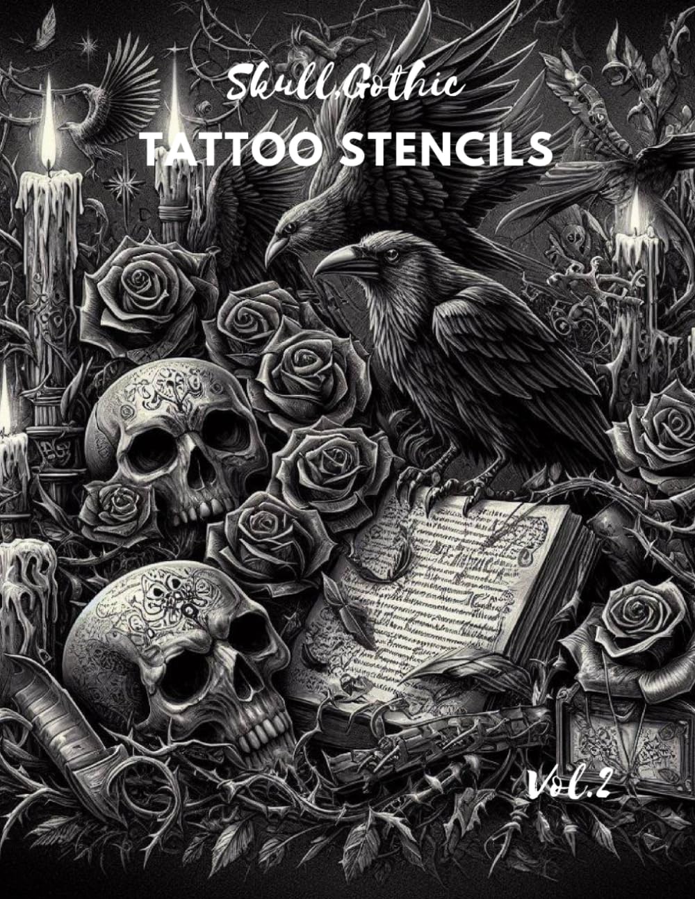 Skull,gothic tattoo stencils: Tattoo designs: 2 (Skull Tattoo)