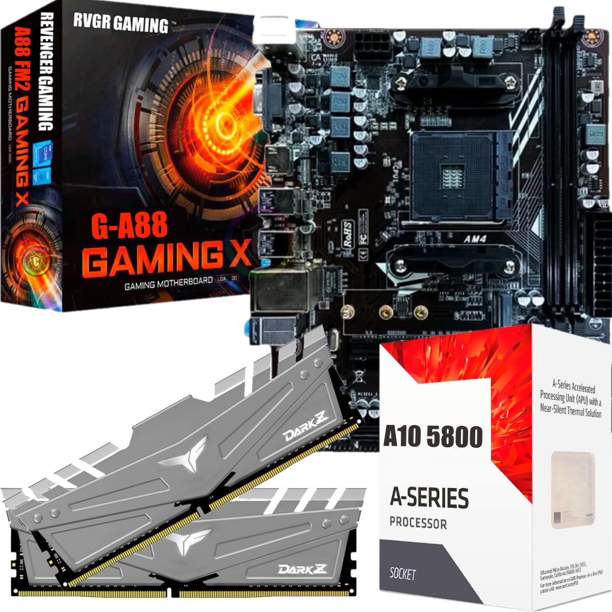 KIT UPGRADE GAMER - PLACA VIDEO 2GB + CPU 4.2GHZ + 16GB RAM (8GB RAM)