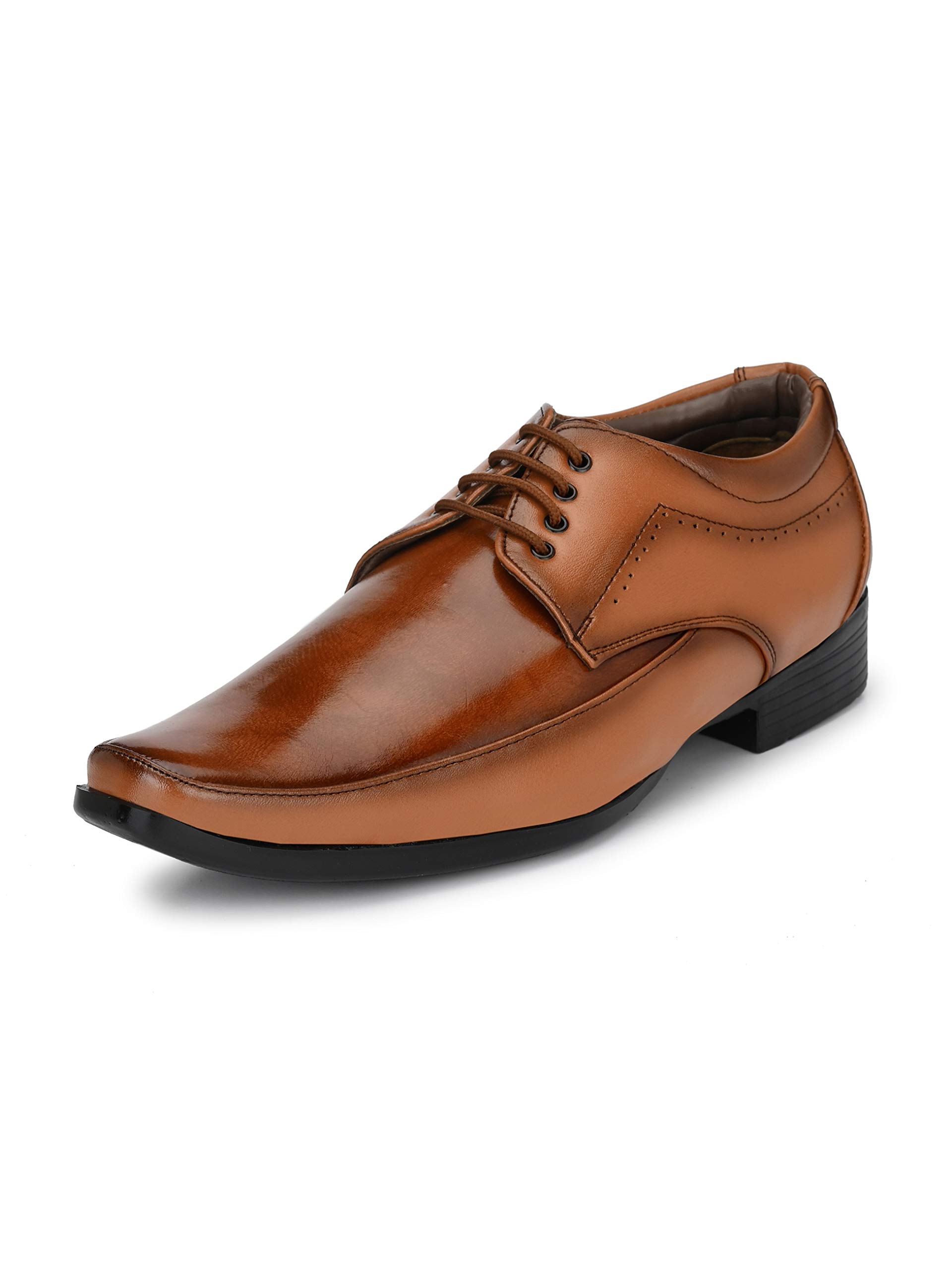 SIR CORBETT Tan Synthetic Leather Derby Oxford Formal Shoes for Men - 7 UK (B0865ZXQ3F) Amazon Price History, Amazon Price Tracker