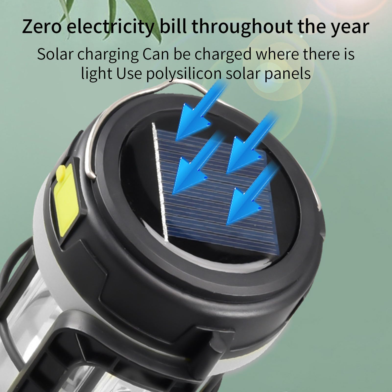 Linterna Solar - Linterna Solar De Supervivencia - Lámpara LED con 5 Modos de Alta Luminosidad SOS para Camping Nocturna Emergencias Aire Libre y Aventuras
