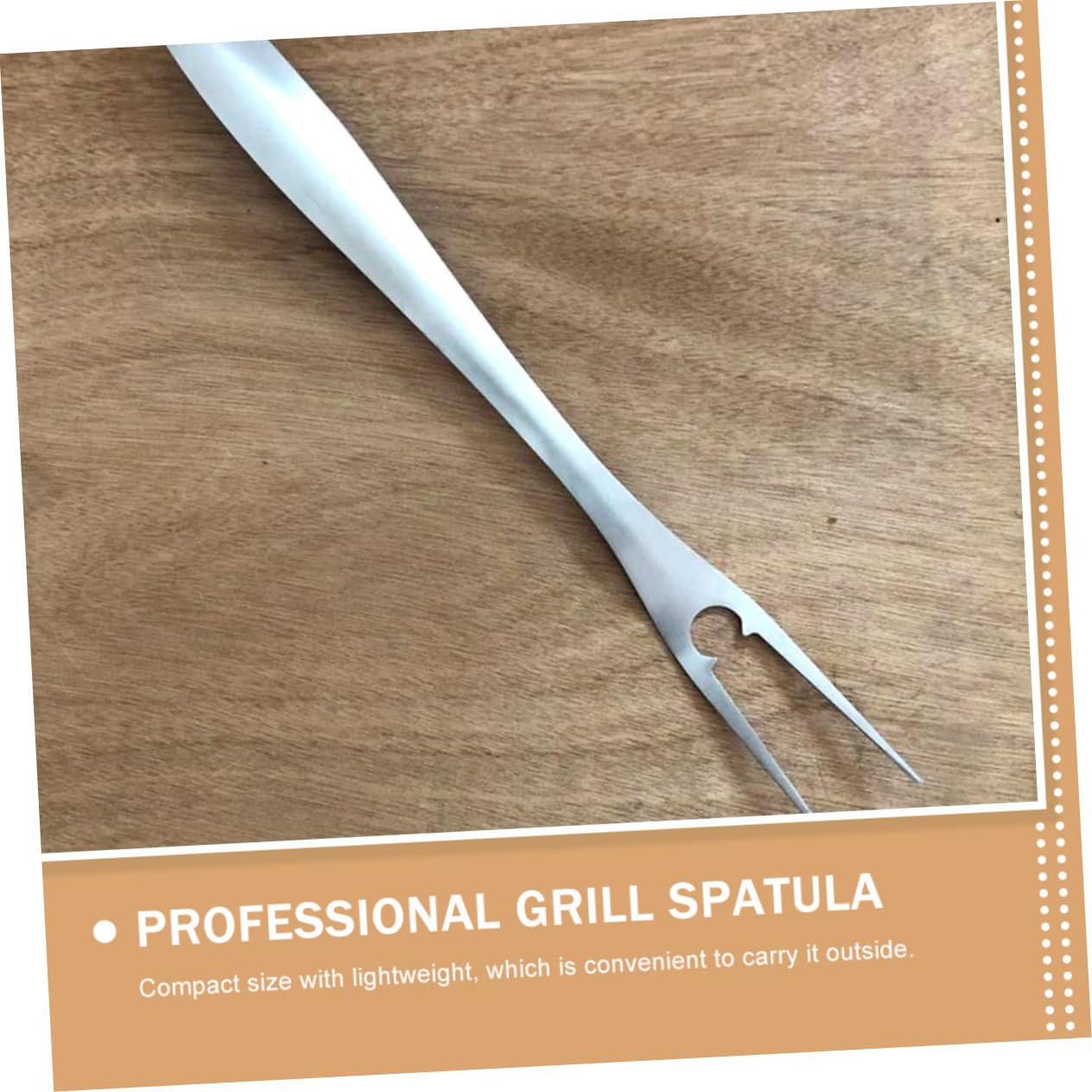 Set Utensili Barbecue in Acciaio Inox Professionale | Argento, Leggero e Riutilizzabile, Pinza Multiuso Forchetta e Spatola per Griglia
