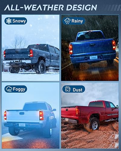 Miniatura 7 de Nilight Conjunto de luz trasera del lado del pasajero para Chevy Silverado 1500 1500HD 2500 2500HD 3500 2007 Chevy Silverado Classic OE estilo