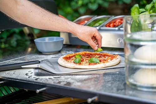 Miniatura 9 de ooni Pala de pizza de metal de 14 pulgadas, pala de metal para pizza, pala de espátula de pizza, pala de torneado de pizza ligera con mango largo,