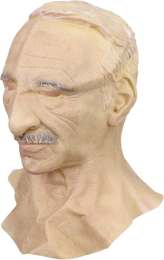 Silicone Head Mask Realistic Old Man Face Mask Cosplay Halloween, Mascara Realiste Terror Old Lady Costume For Women Adult Face Full Realistic