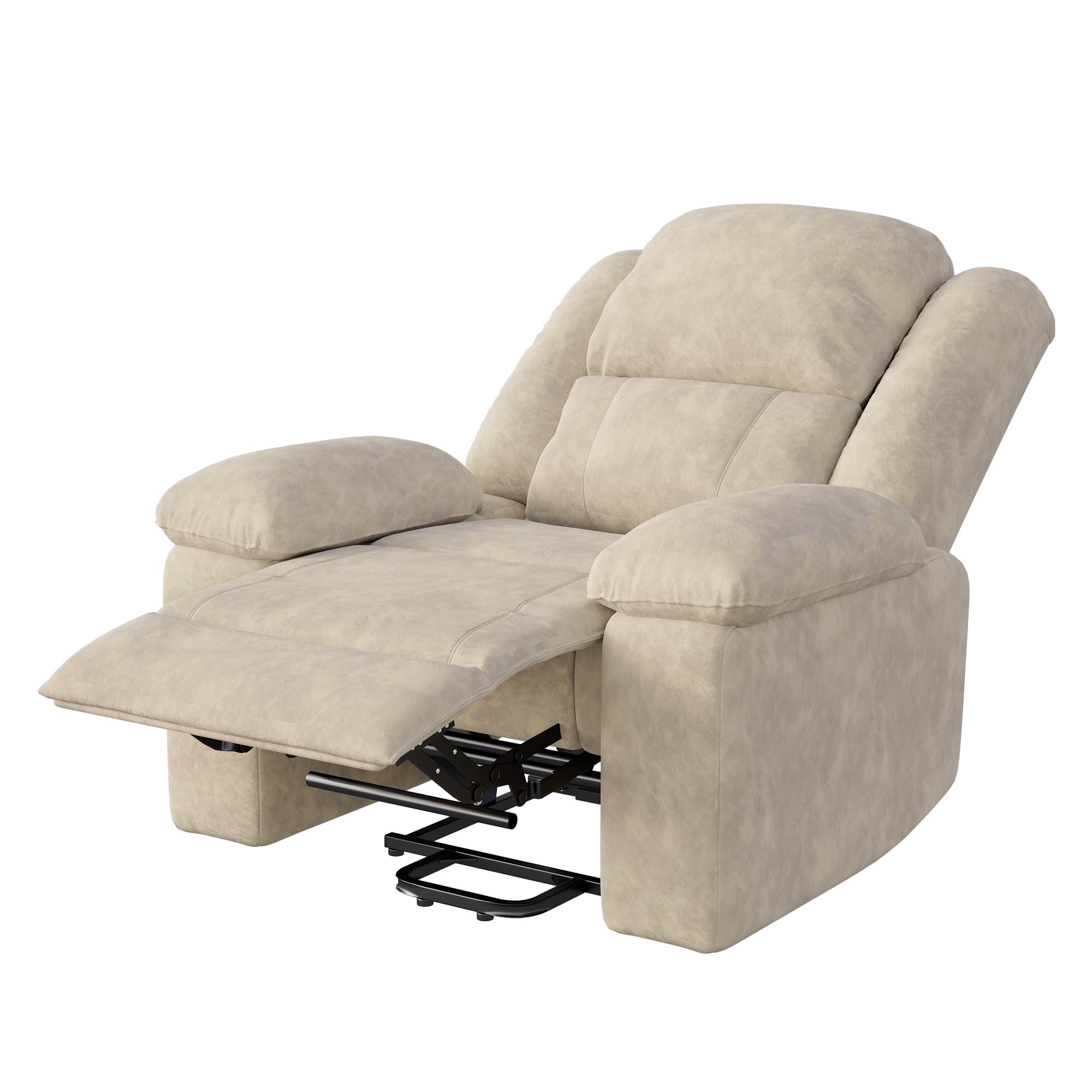 Poltrona massaggiante elettrica con supporto per alzarsi, poltrona relax con funzione reclinabile, 160°, funzione riscaldamento e funzione sdraiata, divano singolo, poltrona per TV, anziani
