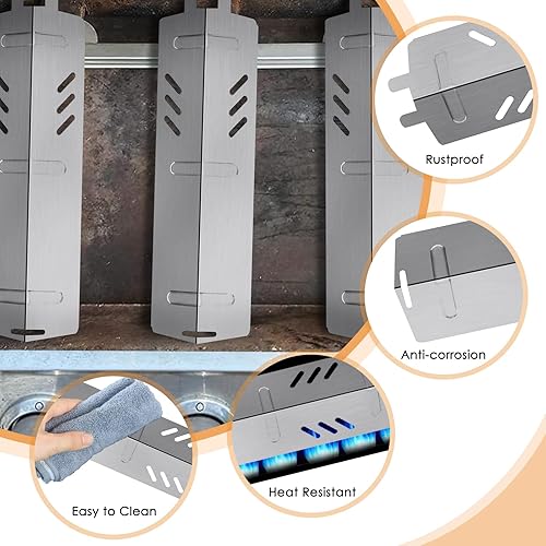 Miniatura 3 de AJinTeby Reemplazo de placa de calor de acero inoxidable para parrilla de gas modelo parrilla de patio trasero, parrilla de gas Uniflame, parrilla