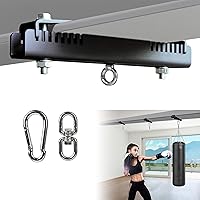 KSWLOR Heavy Duty Steel I-Beam Clamp Hanger - 360° Rotating Heavy Bag Mount, 600lbs Capacity for Boxing Muay Thai Bags
