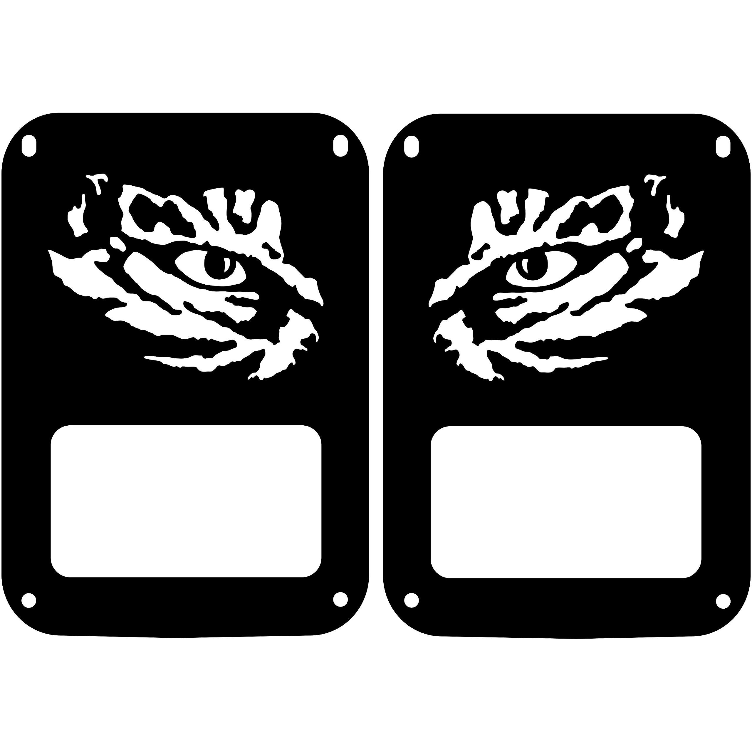 Tiger Eyes tail lamp light covers left and right Compatible with Jeep JK Wrangler Black Set of 2