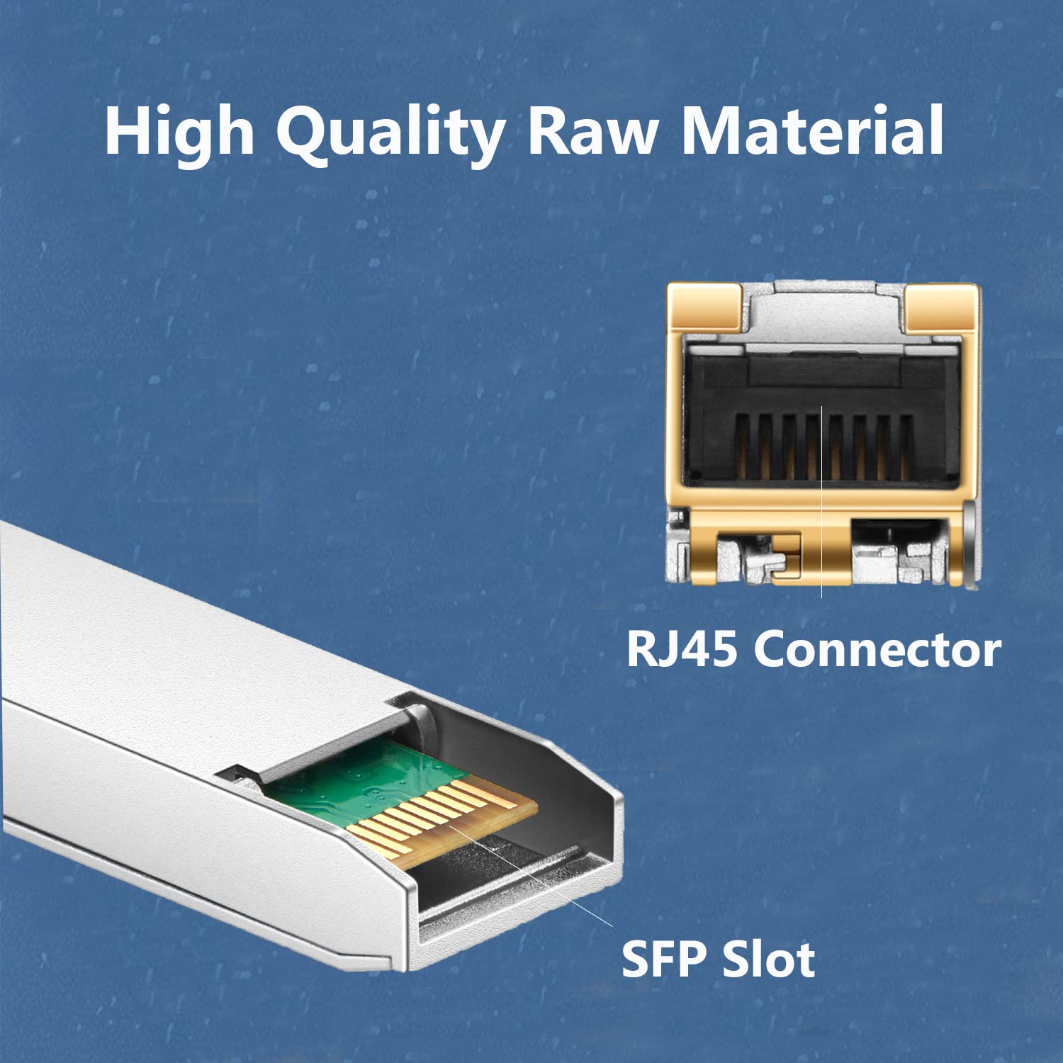 Transceptor QINIYEK 10GBase-T SFP+, transceptor de cobre 10G SFP+ RJ45, compatible con Ubiquiti UF-RJ45-10G, AXM765, Supermicro, Unifi, hasta 30 m
