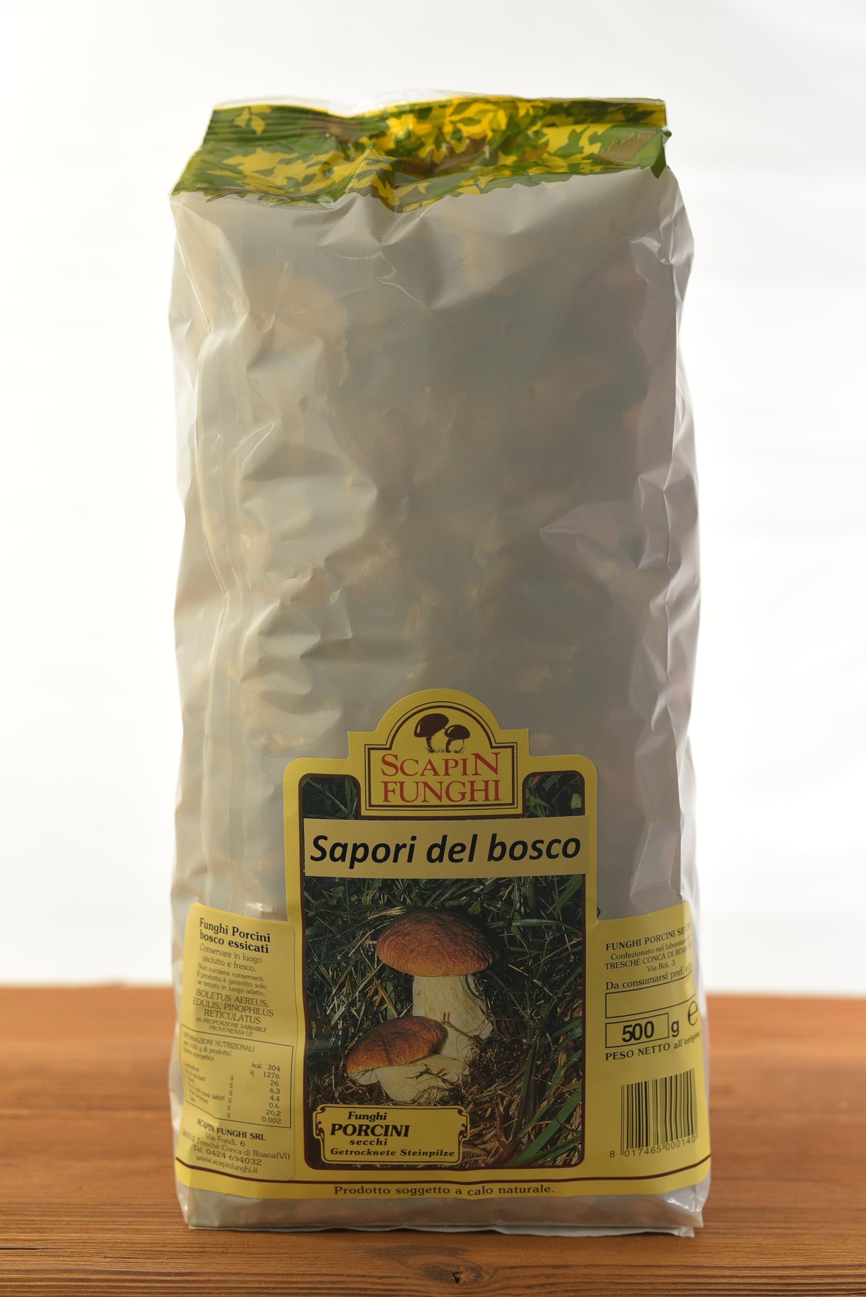 Funghi porcini secchi (Boletus Edulis e relativo gruppo) TIPO: COMMERCIALI (500 gr)