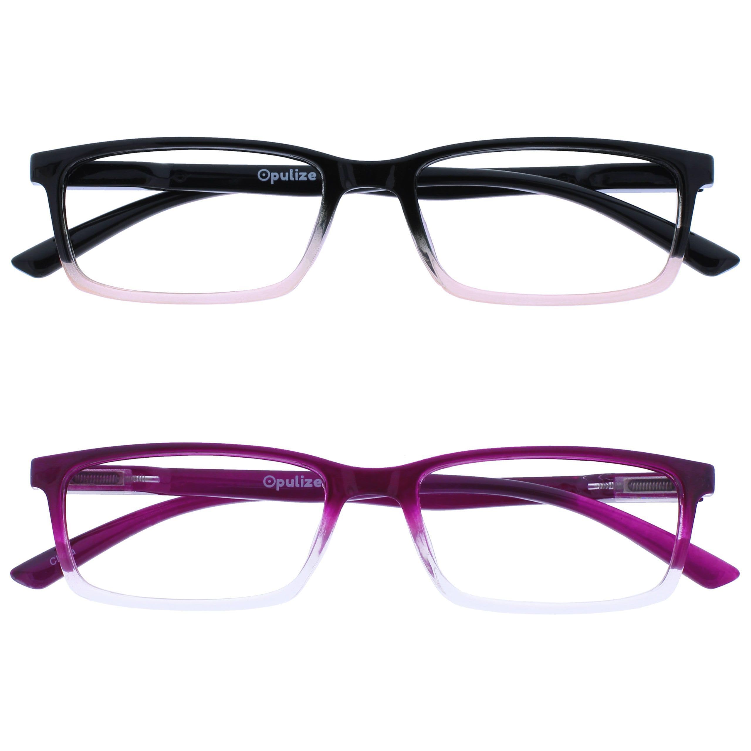 OPULIZE See Gafas Lectura Filtro Luz Azul x3 Estrecha Bisagras de Resorte Mejoran Sueño Reducen Dolor de Cabeza Ordenador Videojuegos Antirreflejante Azul Morado Turquesa Hombre Mujer BBB9-35Q +2.00 — view 30