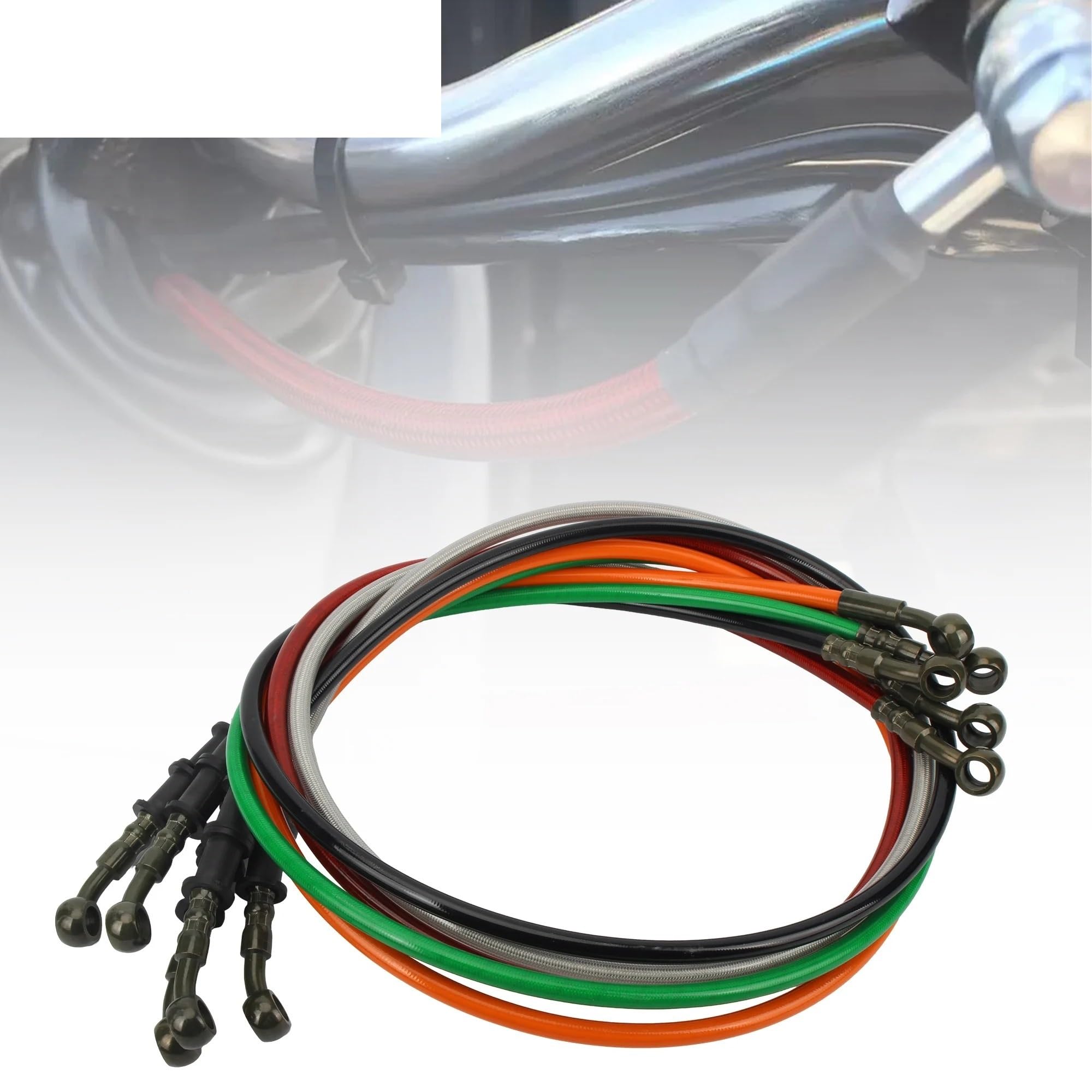 Bremsleitung Motorrad-Rennbremsschlauch-Set Für Die Meisten Fahrräder, Universelle Direktmontage Motorrad-Ölschläuche Leitungsrohr