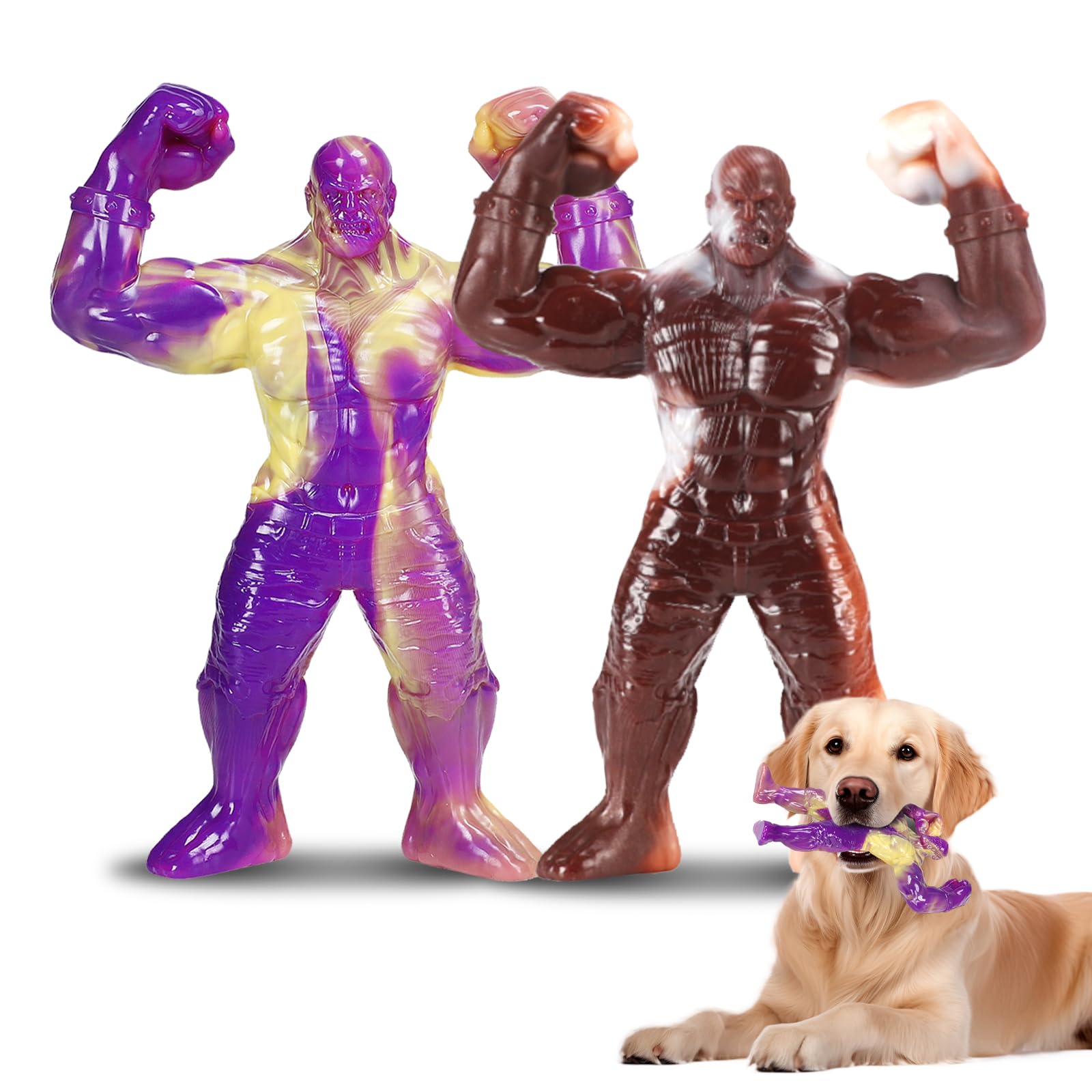 Herspany Indestructible Dog Chew Toy 2Pcs, for Aggressive Chewers, Beef-flavored Nylon Clean Teeth and Relieve Boredom for Small, Medium, Large Dogs — image 1