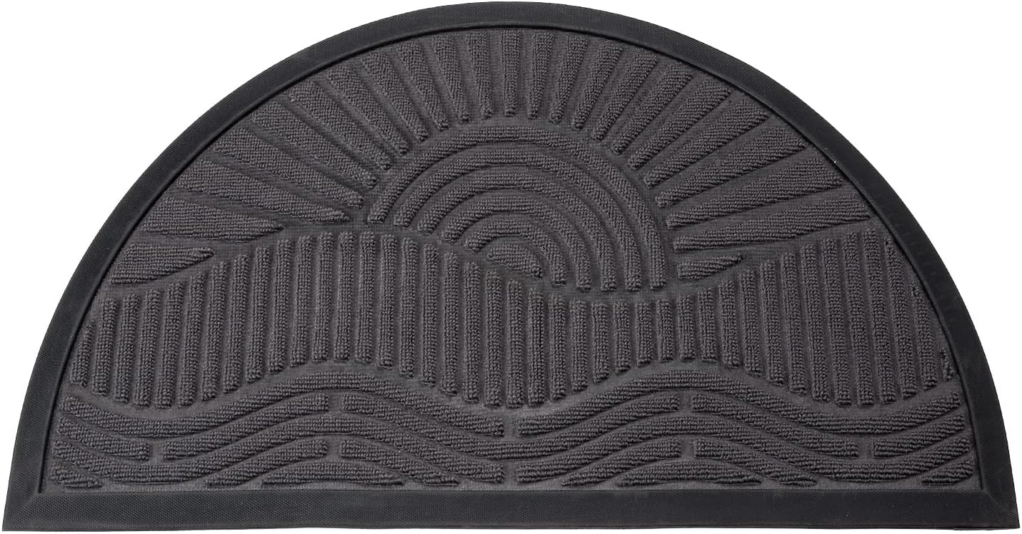 SUNNOW Sunrise Door Mat Half Round, Waterhog Front Doormat