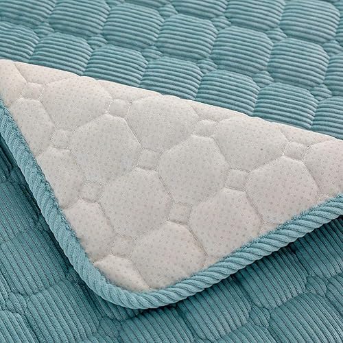 Miniatura 5 de JeogYong Juego de 2 cojines de asiento para ventana de campo con fundas de almohada de granja de 18 x 18 pulgadas, de pana, antideslizante, para