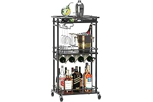 3 Tier Bar Cart, Elite Stand for Liquor, Drinks