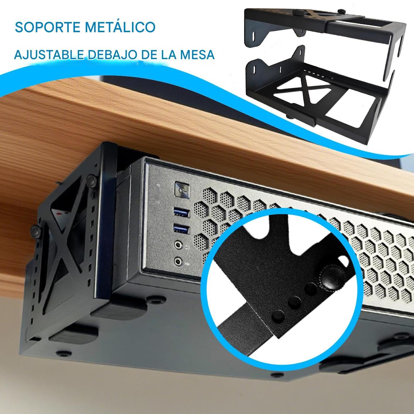 Supporto per Torre del Computer Porta Case per Computer | Supporto In Metallo Con Larghezza Regolabile Per PC per Studente Console da Camera da e Studio