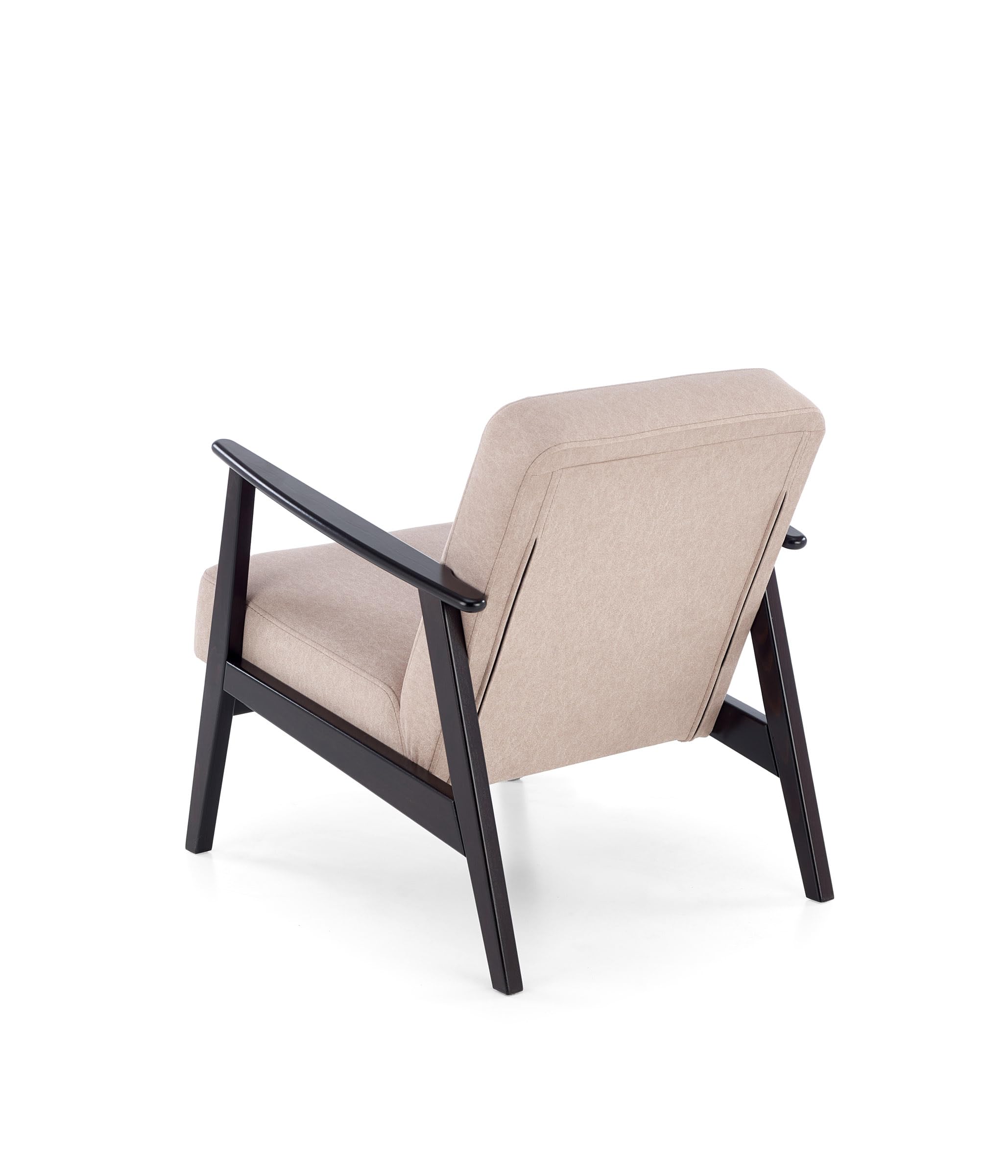 KRESTON Sessel ASENTO, Retro Cocktailsessel aus Massivholz für Wohnzimmer, TV Sessel