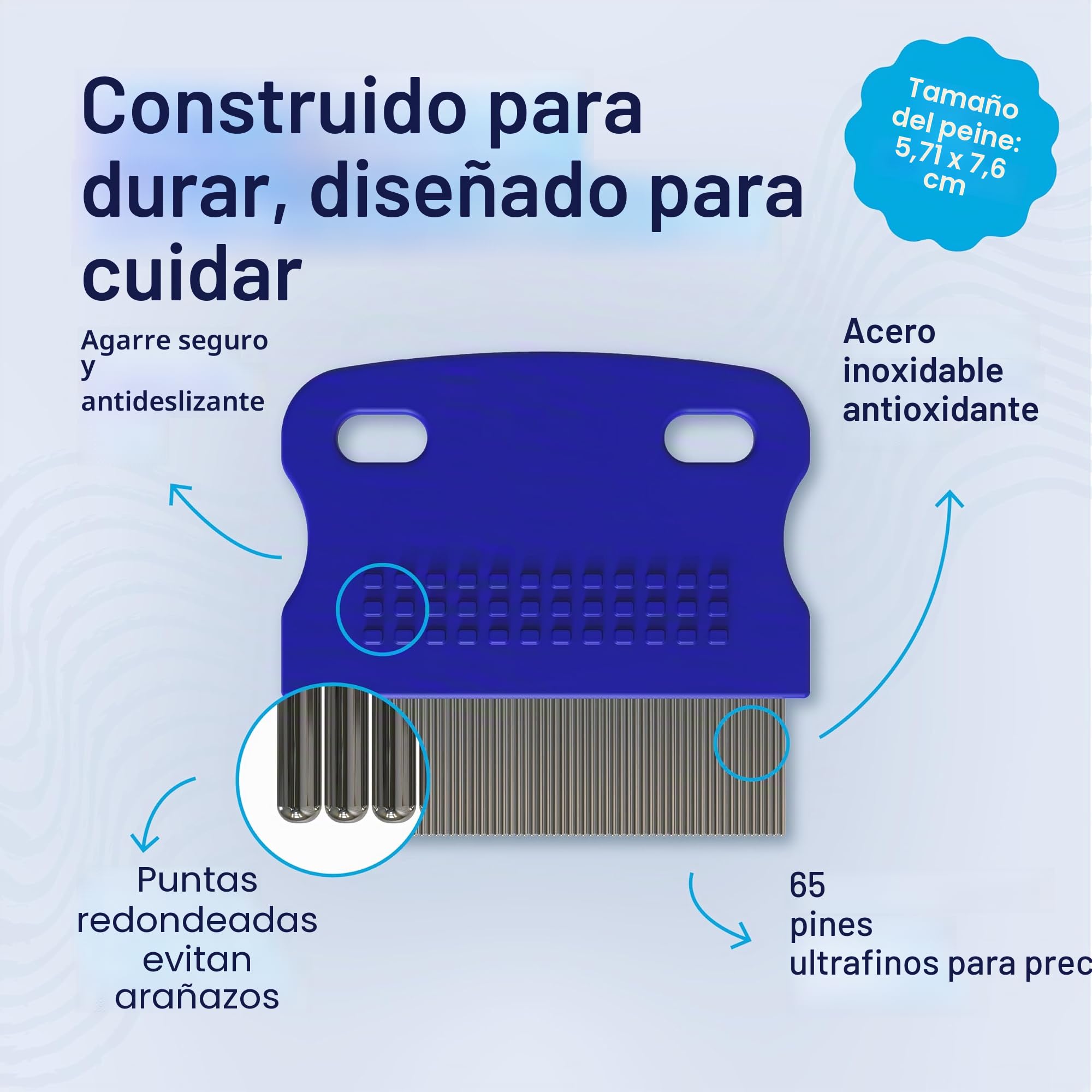 Petpost | Peine Cepillo Limpiador de Manchas Oculares para Perros – Con Dientes Extra Finos para Quitar Eficientemente Costras y Mucosidad a tu Shih Tsu o Maltés