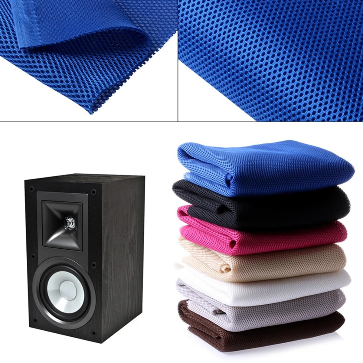 Tessuto per Altoparlanti Rete Griglia Panno Audio Antipolvere 140x50 cm Blue