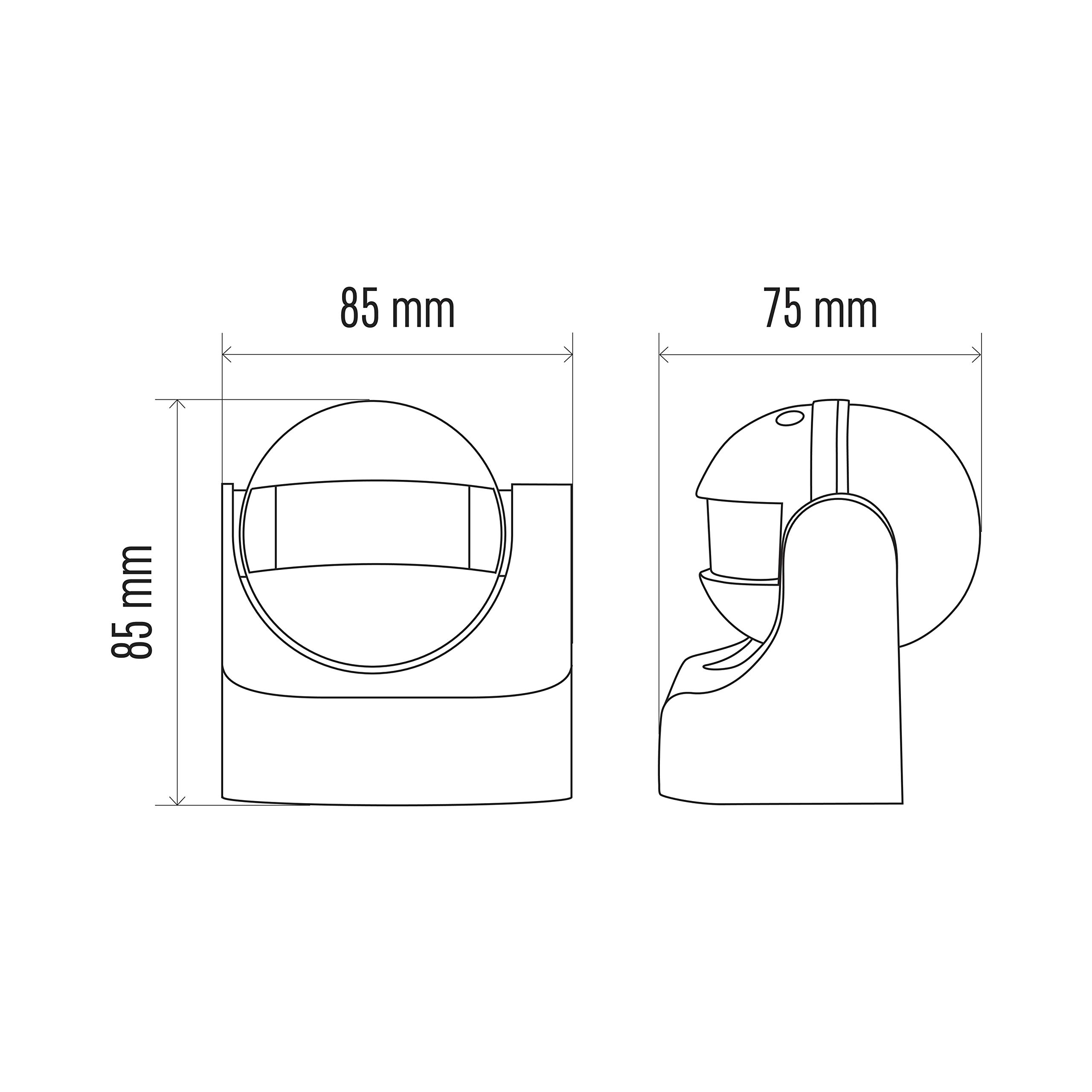 Sensore Di Movimento PIR Emos IP44 Nero - Rilevatore Infrarossi Per Esterni, Campo 12m, Angolo 180° - Foto 10