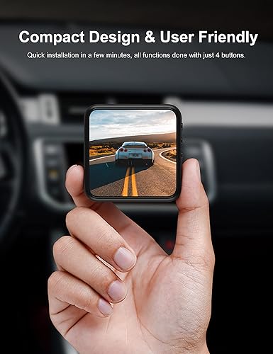 Miniatura 8 de iZEEKER Cámara de tablero frontal y trasera con tarjeta SD 1080P Full HD Cámara de coche, cámara de tablero doble para automóviles con grabación de