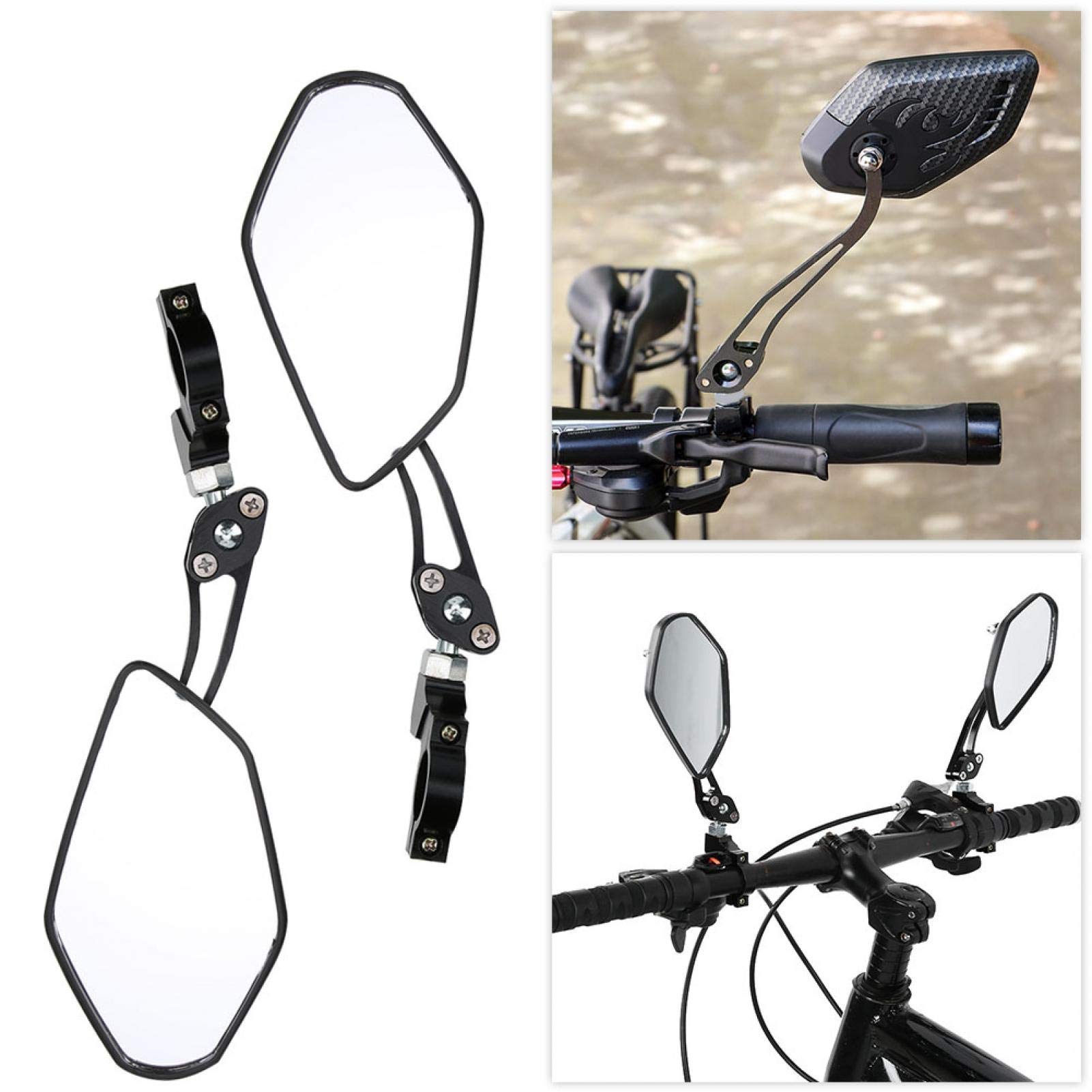 Rétroviseur De Vélo Bnineteenteam – Miroir Convexe Incassable, Rotation 360°, Base ABS – Montage Rapide, Compatible Tous Guidons