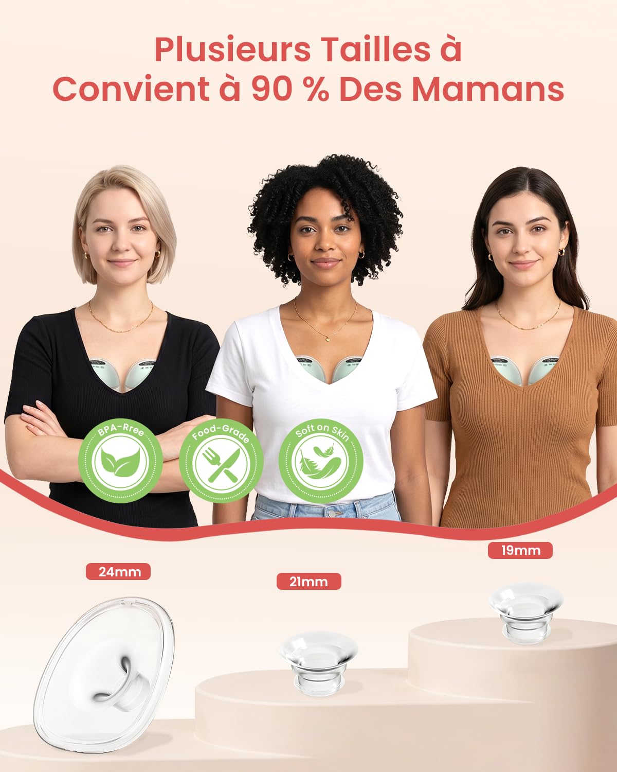 NCVI Tire-Lait Électrique Mains Libres pour Mères allaitantes, Vert, 2Pcs | 4 Modes 9 Niveaux, Faible Bruit, Sans BPA, Anti-reflux