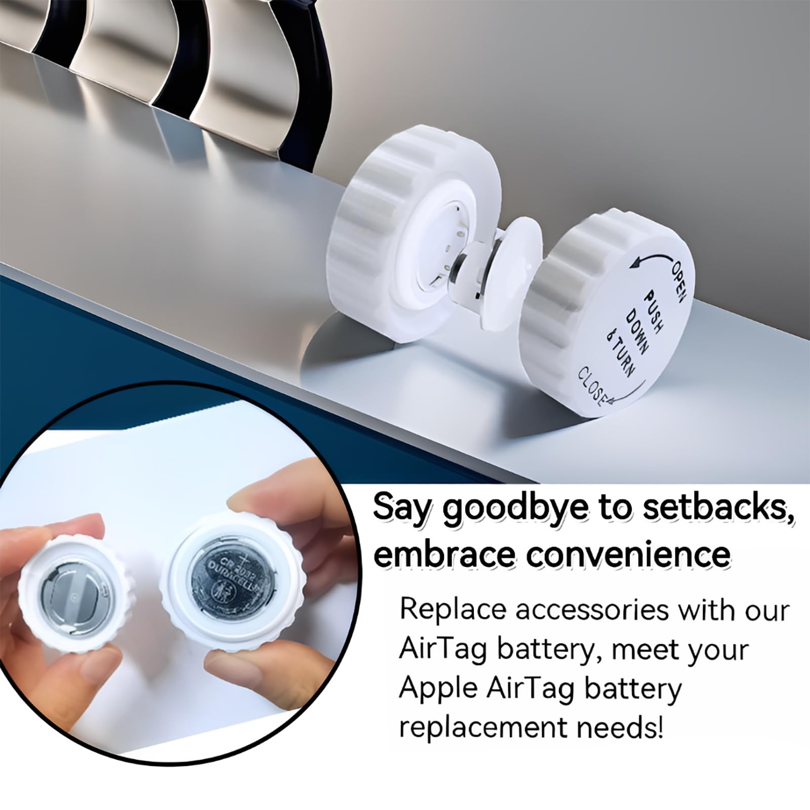 AirTag battery cover adjustable wrench open