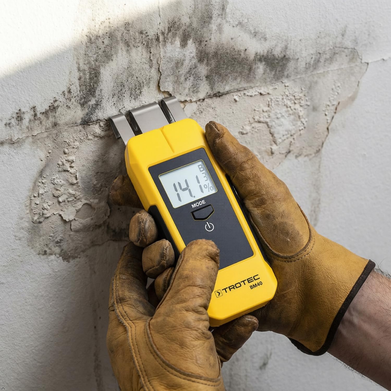 TROTEC BM40 Humidimètre professionnel capteurs diélectriques mesure non destructive 10 courbes matériau détection précise humidité mur bois