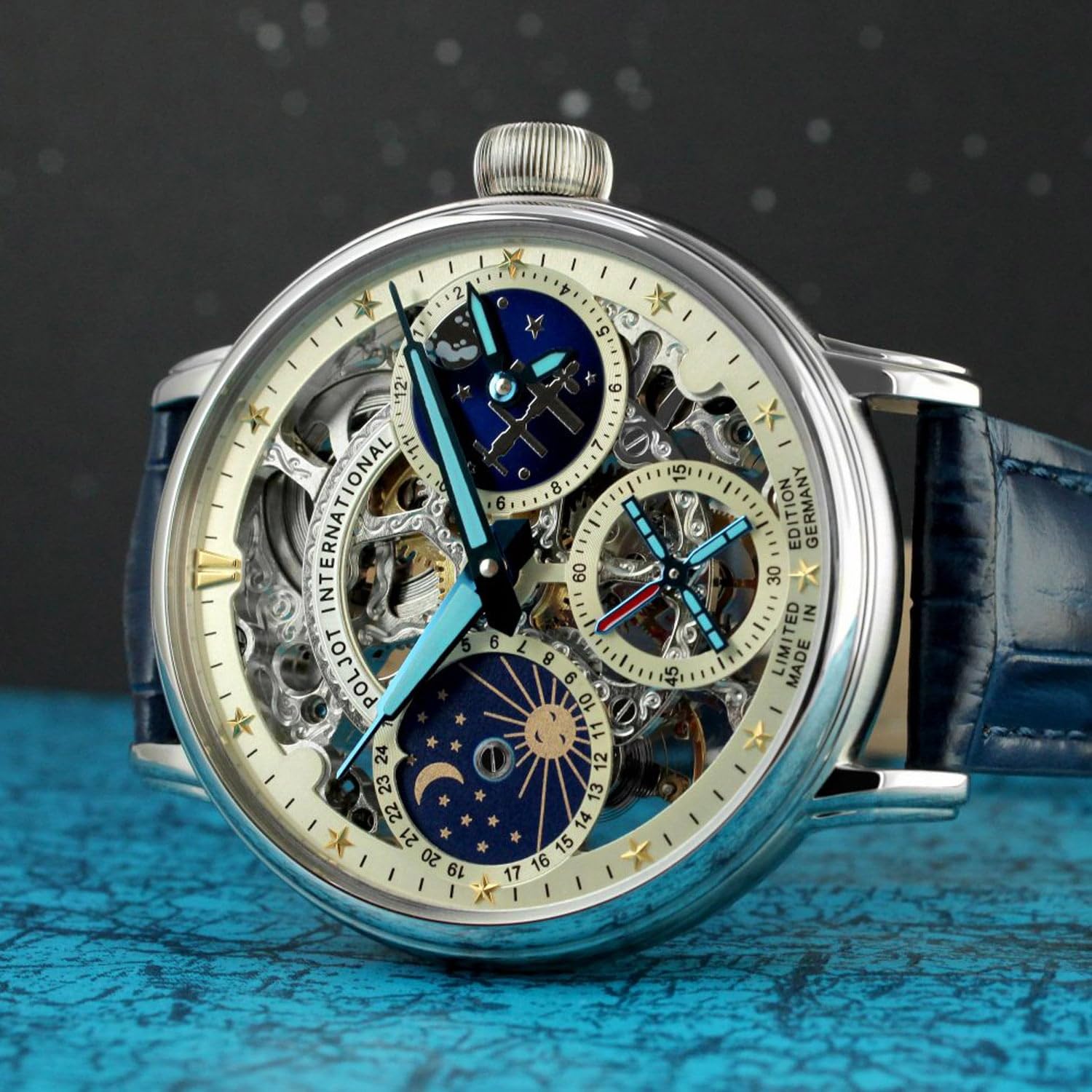 Poljot-International Herrenuhr Handaufzug Orbita Blau 9931.2940566