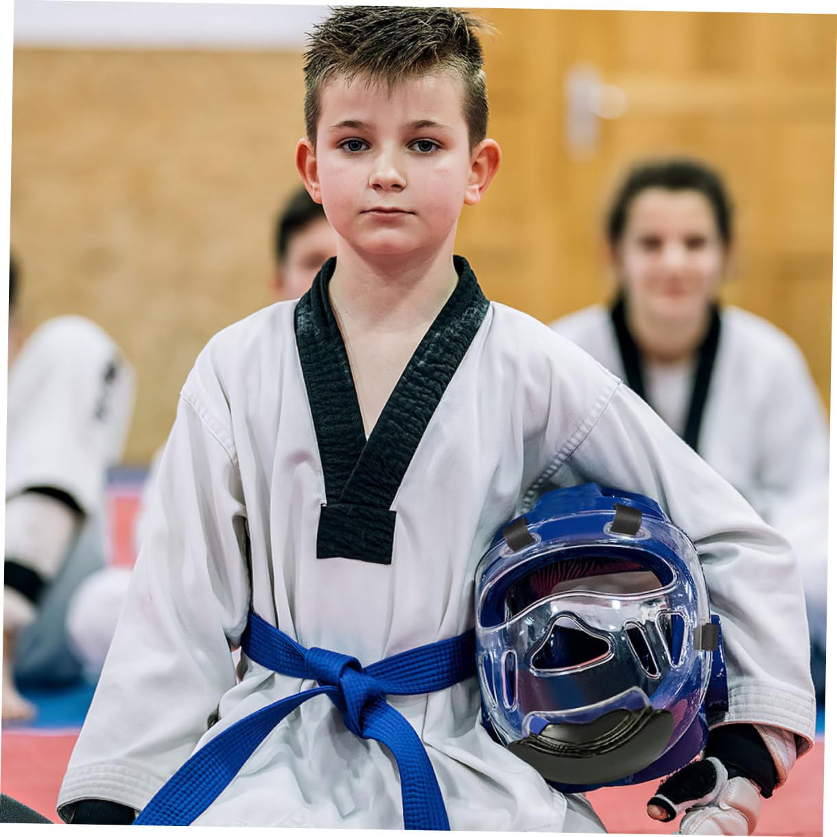 BESPORTBLE Maschera Protettiva per Viso da Taekwondo 2 Pezzi Plastica Temperata, Leggera e Affidabile, per Allenamento e Sparring