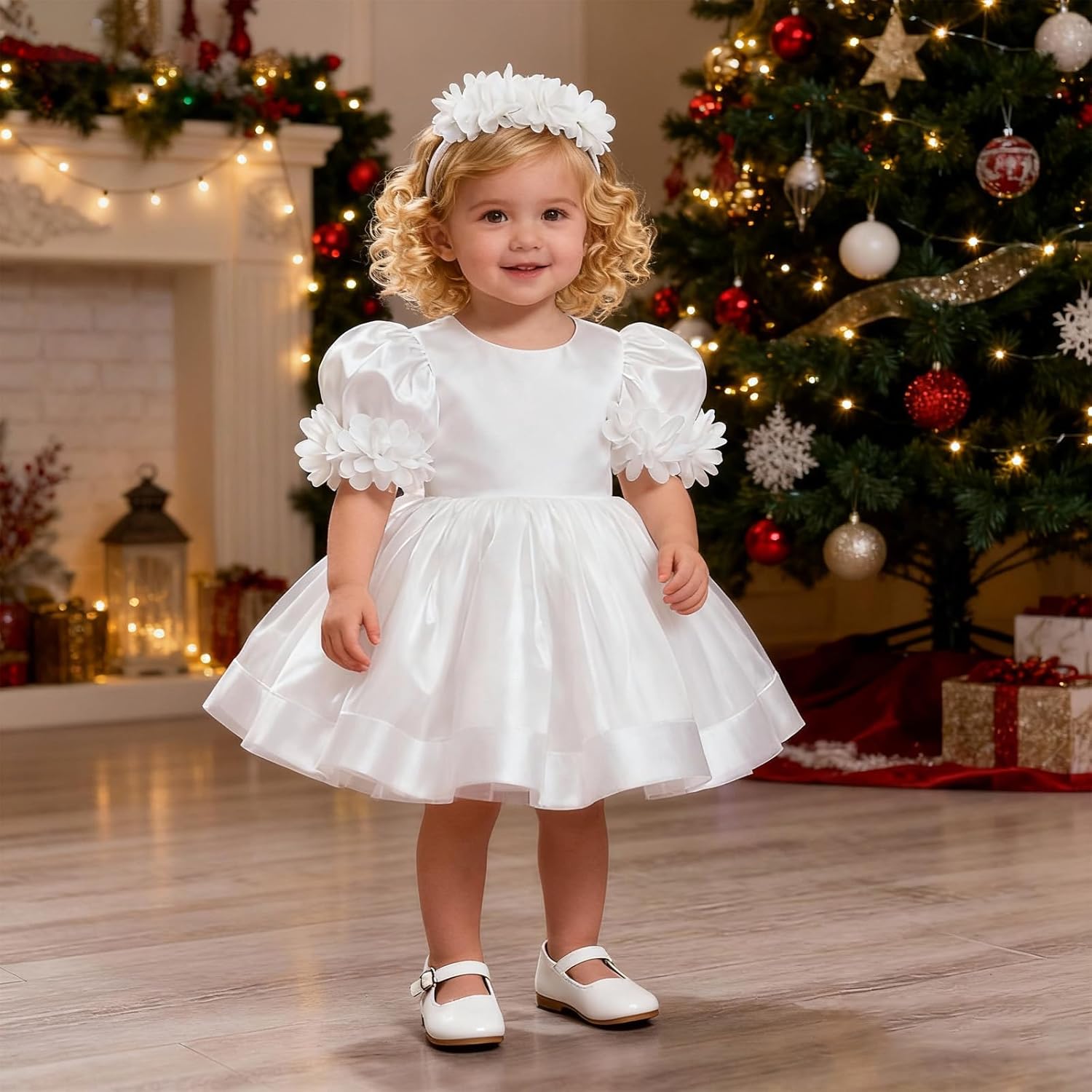 Baby Girl Lace Backless Dresses with Headwear Bowknot Flower Dress Toddler Girls Tulle Gown Pageant Wedding Birthday - Image 2